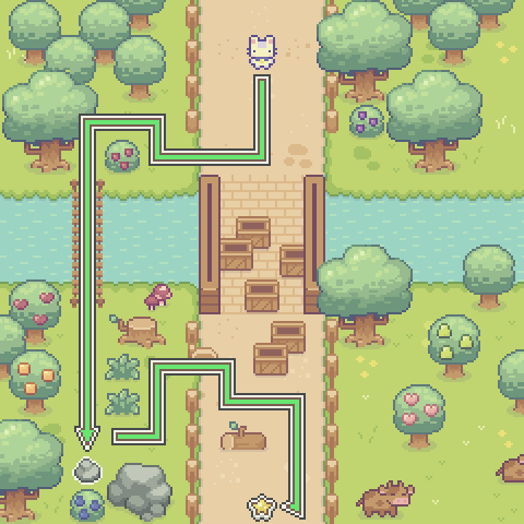 Map overview and path